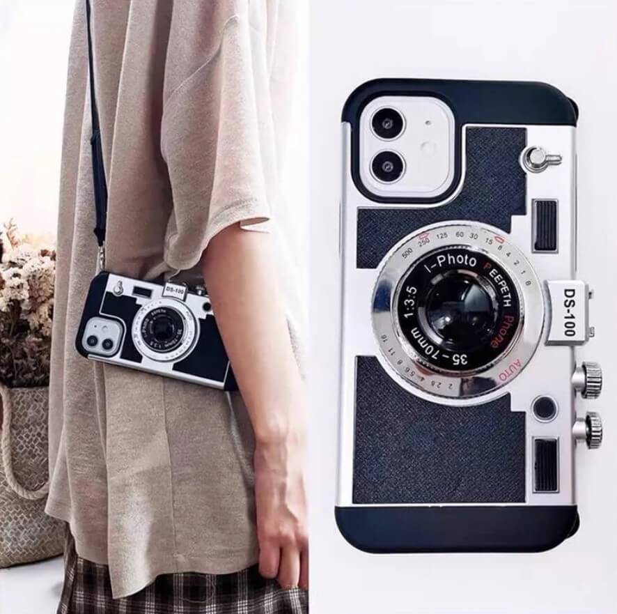 iPhone 15 Series 3D Retro Vintage Camera Case Cover