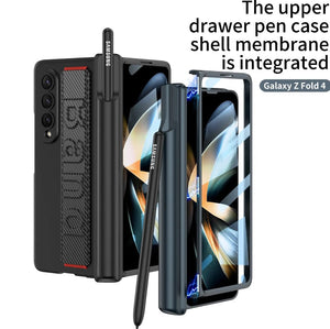 Samsung Galaxy Z Fold 3 Kicktand Wristband Case Pen Holder & Front Screen Guard