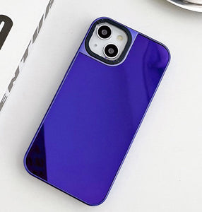 iPhone Luxury Reflective Mirror Purple And Silver Case Cover Clearance Sale