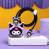 Cute Kawaii Cat Transparent Cable Protector and Adapter Case For iPhone Charger