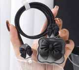 Bow Theme Transparent Cable Protector and Adapter Case For iPhone Charger