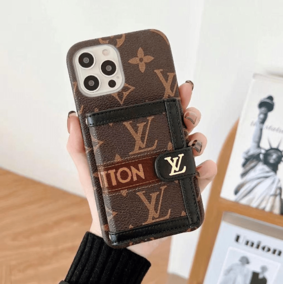 iPhone Luxury Brand Leather Cardholder Wallet Case Cover Clearance