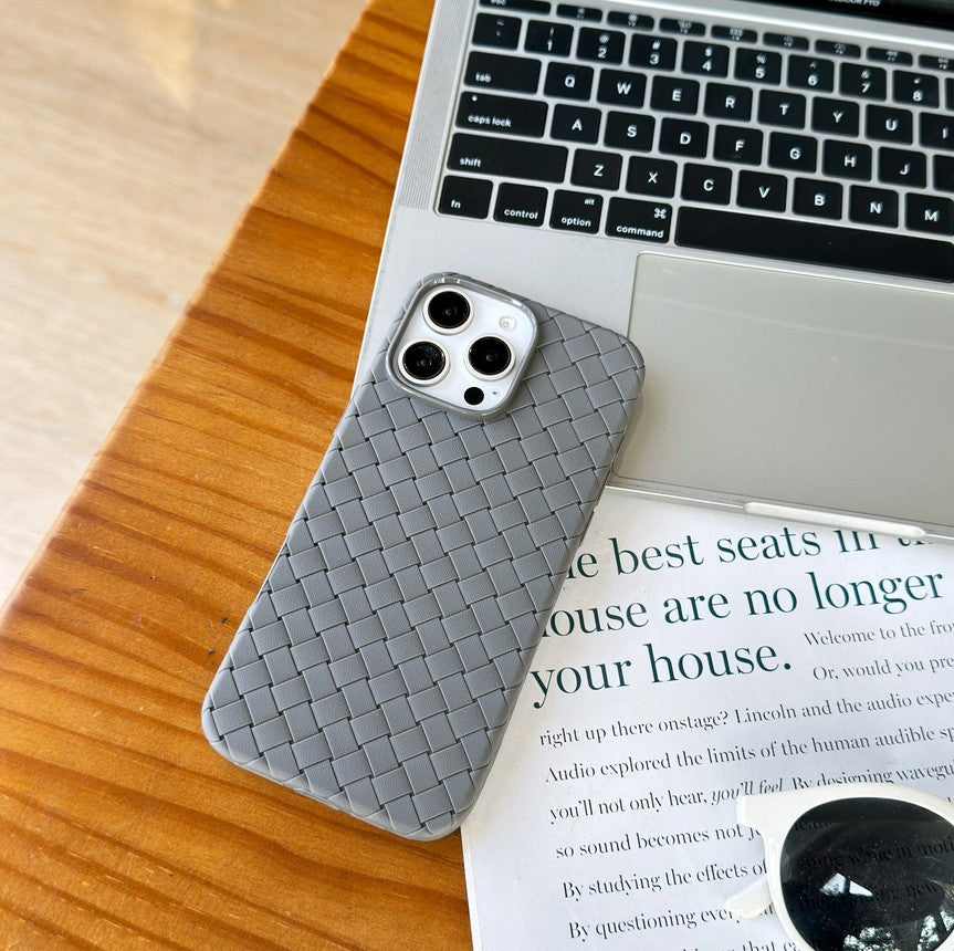 iPhone Luxury Weave Pattern Ultra Thin Light Weight Matte Case