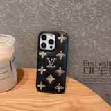 iPhone Luxury Brand Puffer Leather Phone Case Cover