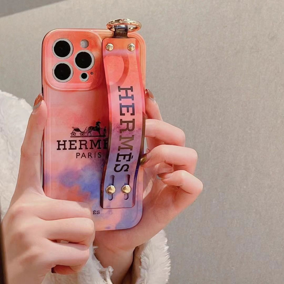 iPhone Luxury Brand Strap Belt Colorful Case Cover