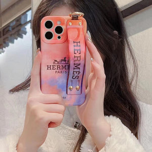 iPhone Luxury Brand Strap Belt Colorful Case Cover