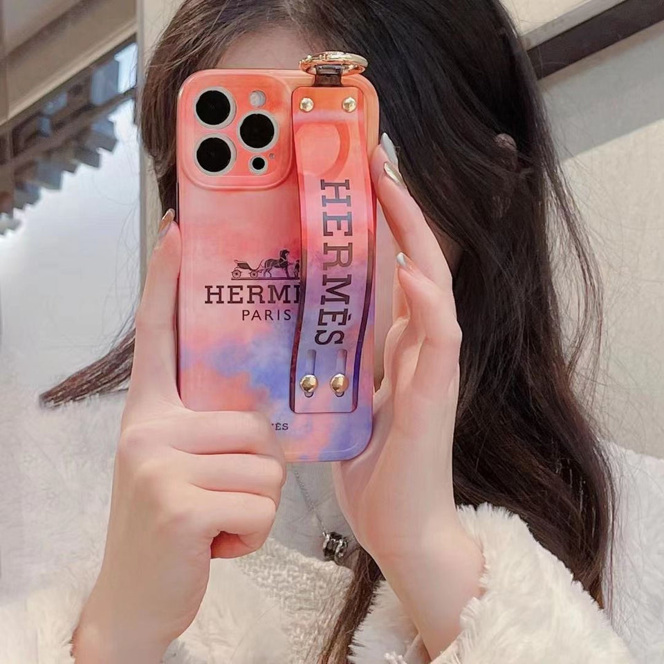iPhone Luxury Brand Strap Belt Colorful Case Cover