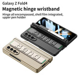 Samsung Galaxy Z Fold 4 Kicktand Wristband Case Pen Holder & Front Screen Guard