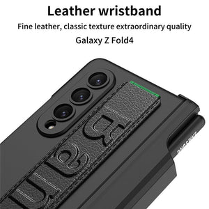 Samsung Galaxy Z Fold 3 Kicktand Wristband Case Pen Holder & Front Screen Guard