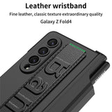 Samsung Galaxy Z Fold 3 Kicktand Wristband Case Pen Holder & Front Screen Guard
