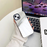 iPhone Luxury Reflective Mirror Purple And Silver Case Cover