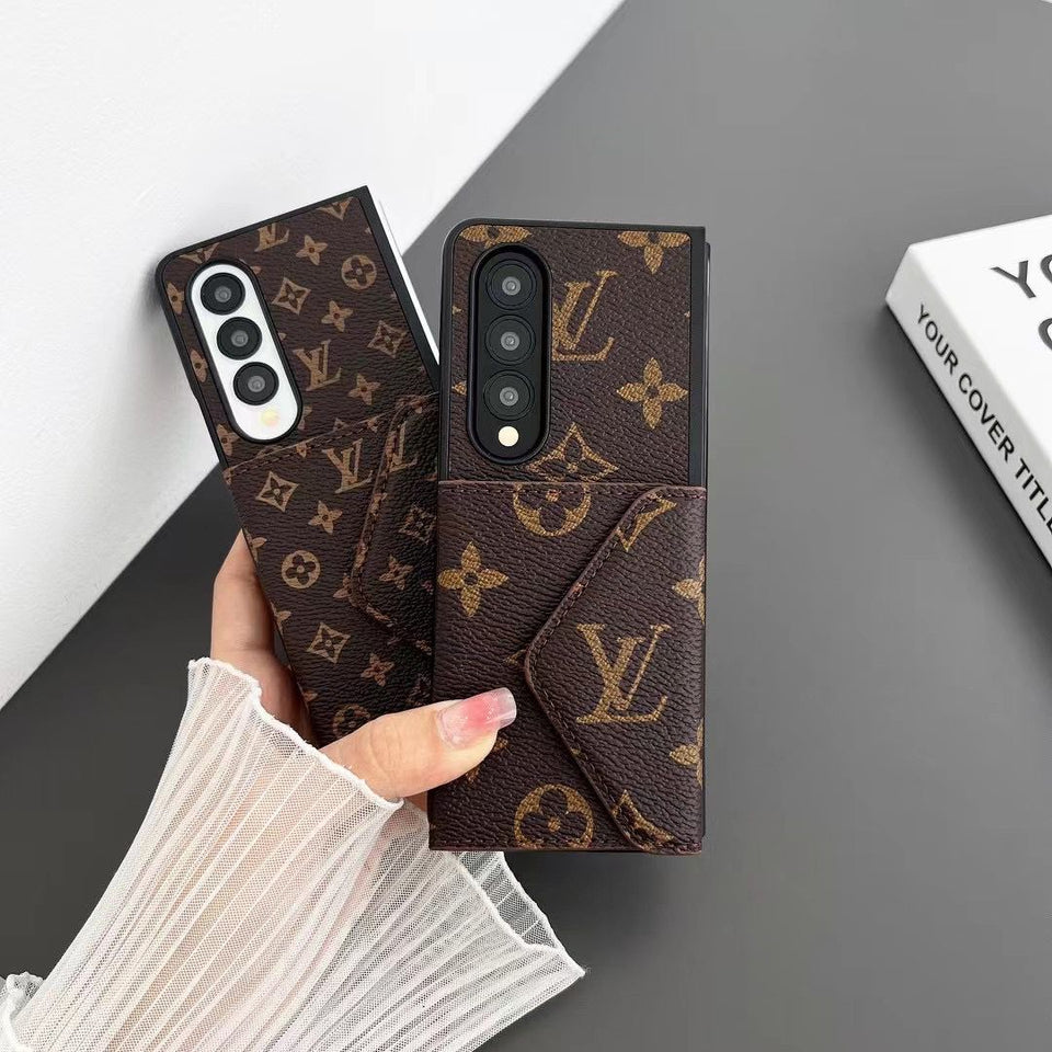 Samsung Galaxy Z Fold 4 Luxury Leather Cardholder Case Cover