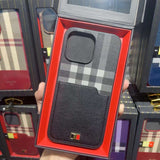 iPhone 15 Series Chequered Leather Cardholder Wallet Case Cover