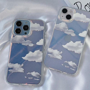 iPhone 15 Series Cloud Glaze Holographic Case Cover