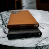 Samsung Galaxy S24 Ultra PU Leather Thin Case Cover Minimalistic Design