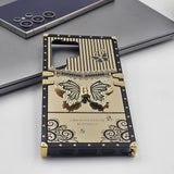 Luxury Butterfly Trunk Case for Samsung Galaxy S24 Ultra | Gold Mirror Finish | Diamond Butterfly