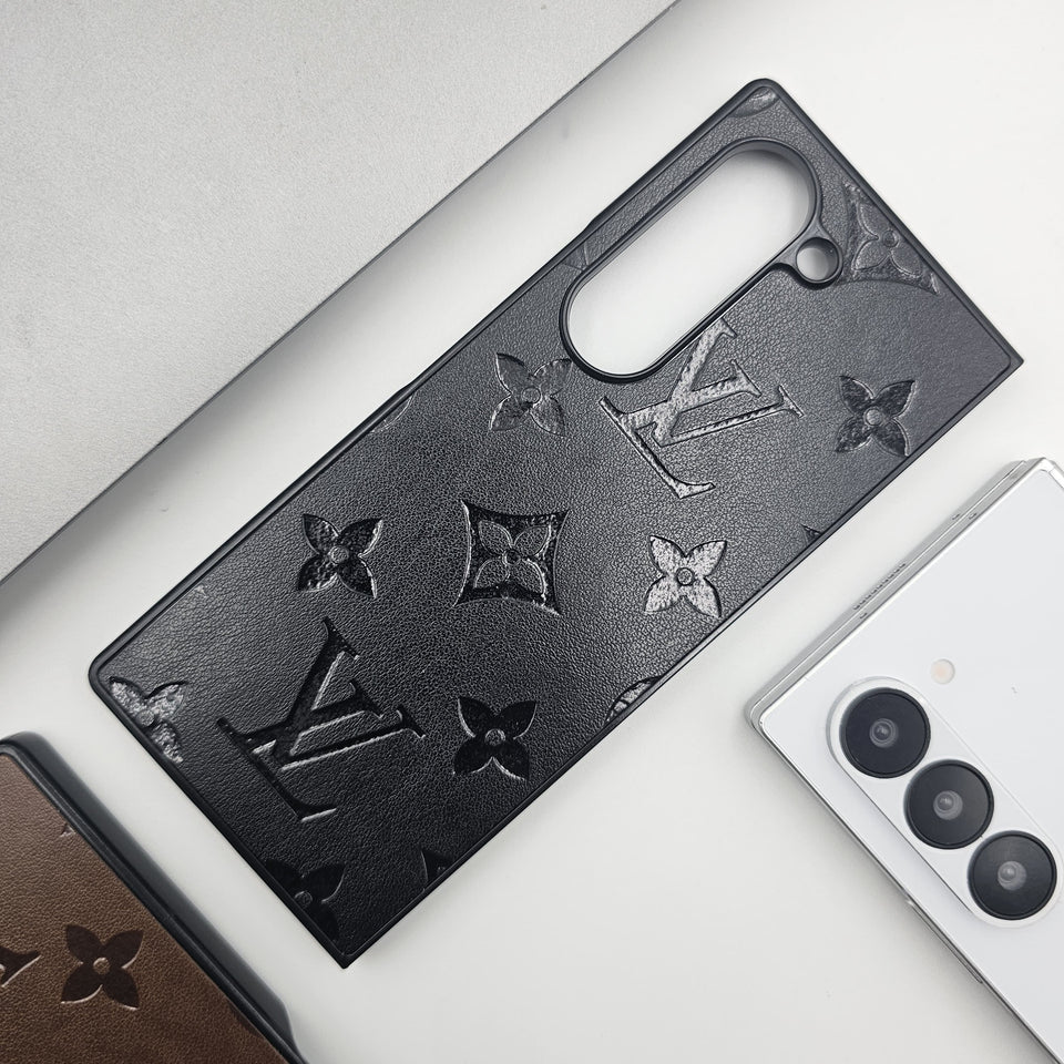 Samsung Galaxy Z Fold 6 Luxury Brand Embossed Leather Case