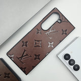 Samsung Galaxy Z Fold 6 Luxury Brand Embossed Leather Case