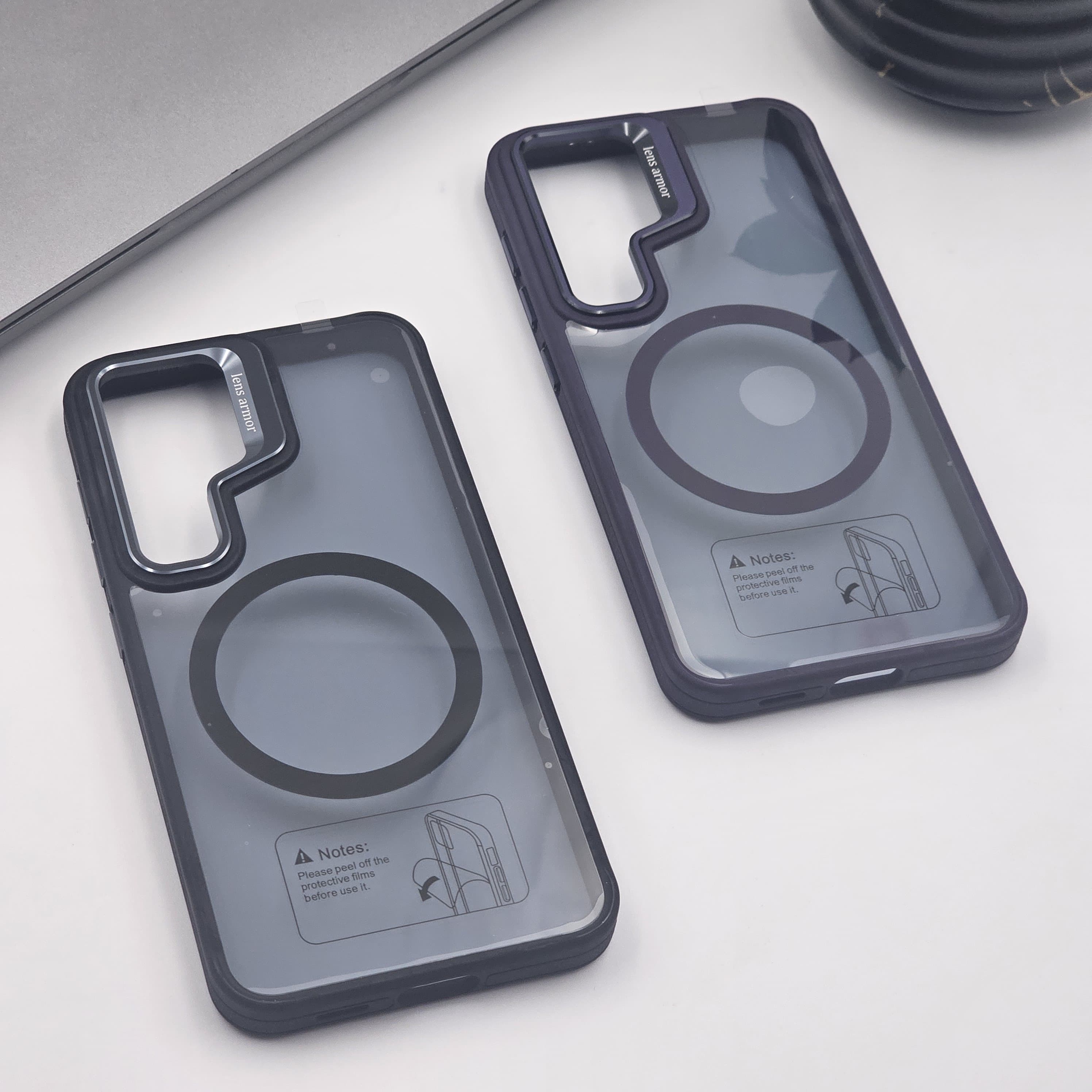 Samsung Galaxy S25 Plus Smokey Finish Transparent Magsafe Case