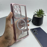 Samsung Galaxy S25 Ultra Luxury Side Diamond Shimmer Magsafe Case