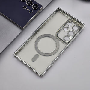 Samsung Galaxy S25 Ultra Luxury Side Diamond Shimmer Magsafe Case
