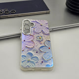 Samsung Galaxy S25 Plus 3D Floral Painting Shimmer Case