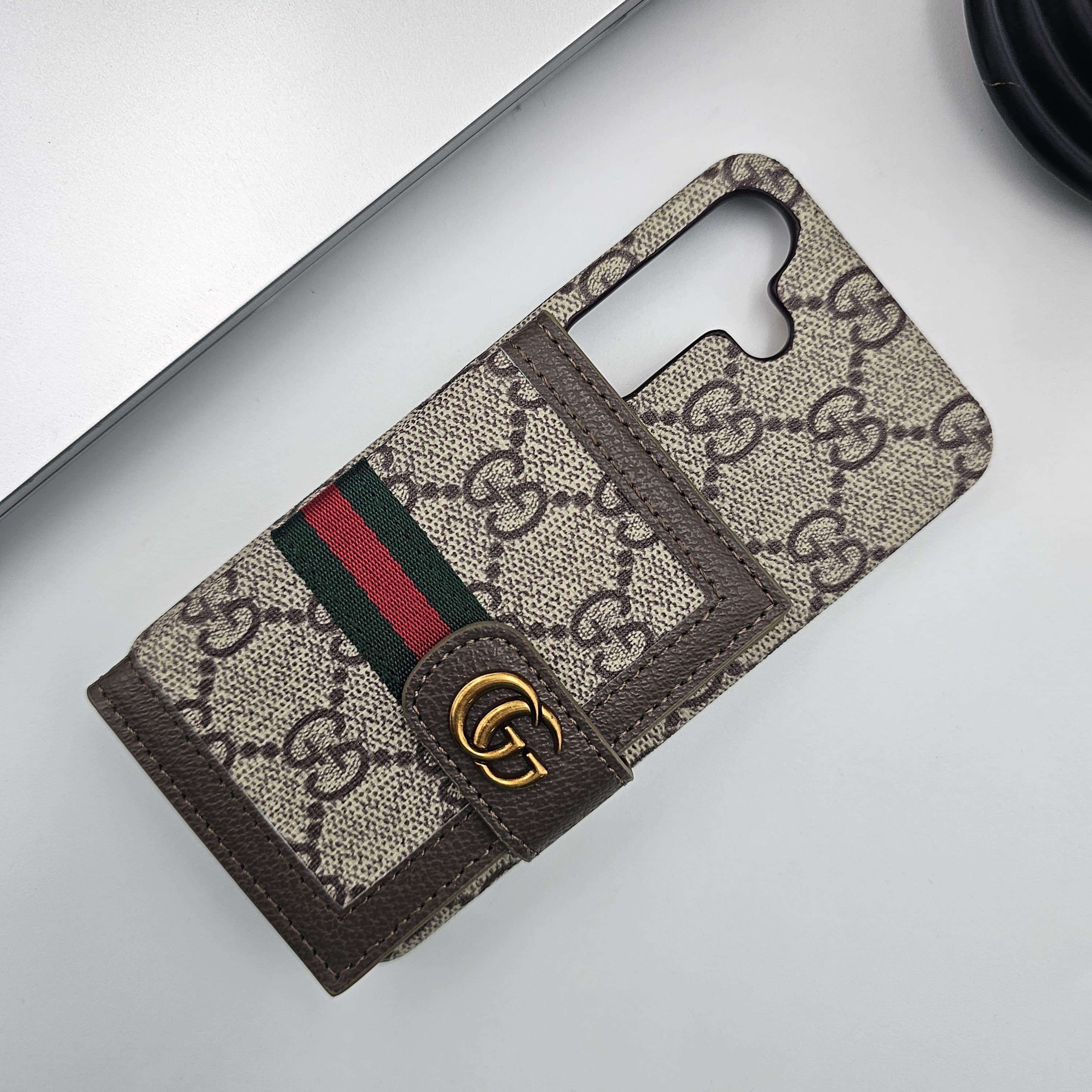Samsung Galaxy S24 FE Luxury Brand GG Wallet Case Cover