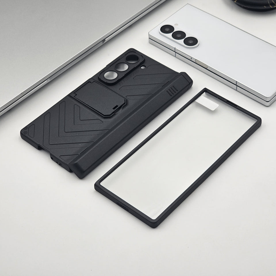 Samsung Galaxy Z Fold 6 Armor Case Magnetic Hinge Front Screen Protector