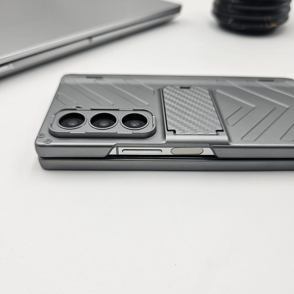 Samsung Galaxy Z Fold 6 Armor Case Magnetic Hinge Front Screen Protector