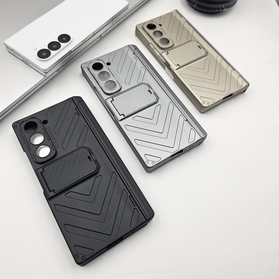 Samsung Galaxy Z Fold 6 Armor Case Magnetic Hinge Front Screen Protector
