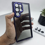 Samsung Galaxy S23 Ultra Smokey Finish Transparent Metal Camera Bump Case