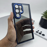 Samsung Galaxy S24 Ultra Smokey Finish Transparent Metal Camera Bump Case