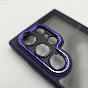 Samsung Galaxy S24 Ultra Smokey Finish Transparent Metal Camera Bump Case