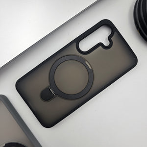 Samsung Galaxy S25 Smoke Metal Ring Kickstand Magsafe Case