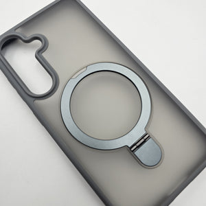 Samsung Galaxy S25 Smoke Metal Ring Kickstand Magsafe Case