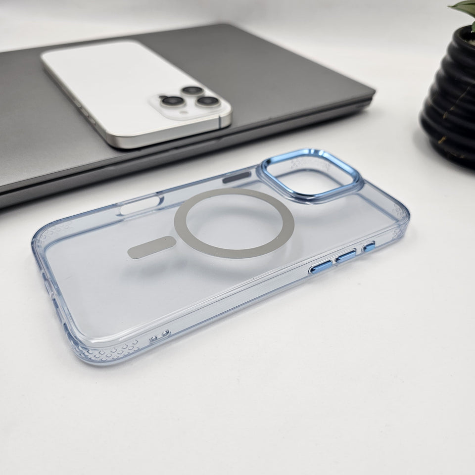 iPhone 16 Series Smokey Finish Transparent Magsafe Case