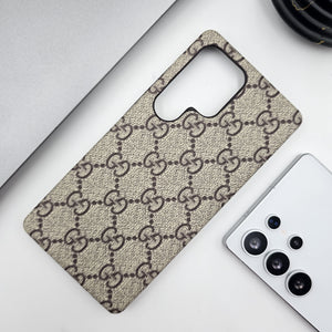 Samsung Galaxy S24 Ultra Luxury Brand GG Fashion PU Leather Case