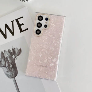 Samsung Galaxy S25 Ultra Glitter Shell Marble Pattern Case