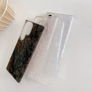 Samsung Galaxy S25 Ultra Glitter Shell Marble Pattern Case