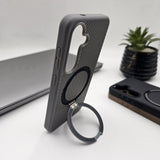 Samsung Galaxy S24 Carbon Fibre With Magnetic Magsafe Ring Stand Case