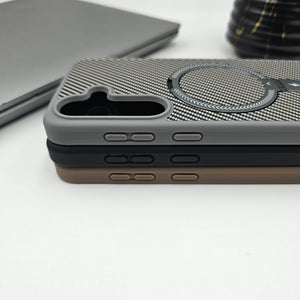 Samsung Galaxy S24 Carbon Fibre With Magnetic Magsafe Ring Stand Case