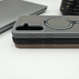 Samsung Galaxy S24 Carbon Fibre With Magnetic Magsafe Ring Stand Case