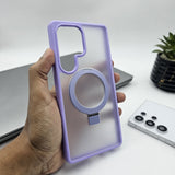 Samsung Galaxy S25 Ultra Smokey Metal Ring Stand Magsafe Case