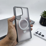Samsung Galaxy S25 Ultra Smokey Metal Ring Stand Magsafe Case