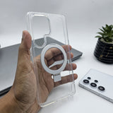 Samsung Galaxy S25 Ultra Smokey Metal Ring Stand Magsafe Case
