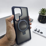 Samsung Galaxy S25 Ultra Smokey Metal Ring Stand Magsafe Case