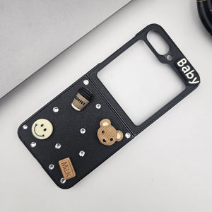 Samsung Galaxy Z Flip 5 Cute Baby Teddy Coffee Case