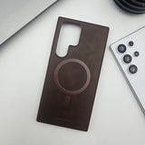 Samsung Galaxy S24 Ultra PU Leather Magnetic Magsafe Case