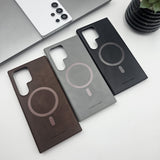 Samsung Galaxy S24 Ultra PU Leather Magnetic Magsafe Case