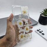 Samsung Galaxy S23 Ultra Floral Non Yellow Glitter Magsafe Silicone Case